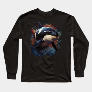 Patriotic Orca Long Sleeve T-Shirt